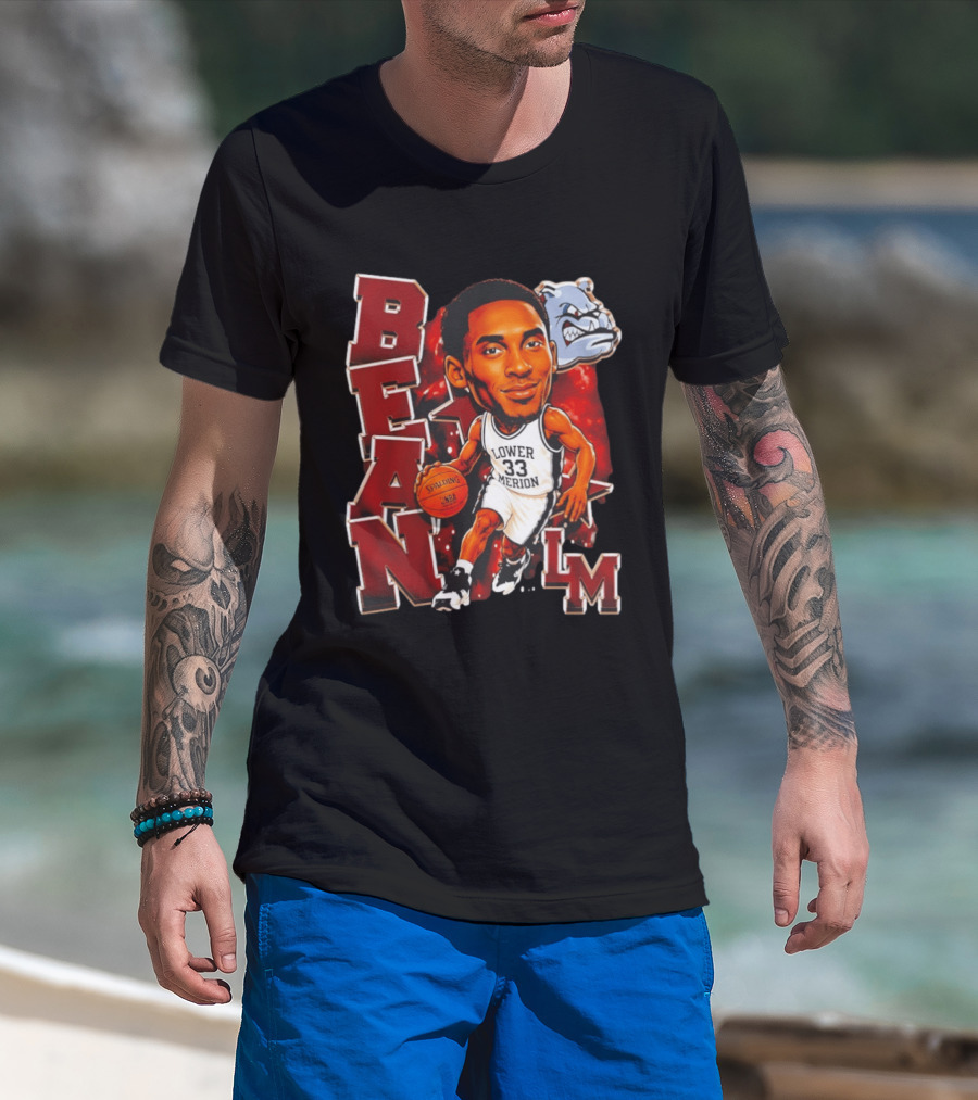 Kobe Bryant Lower Merion Aces Bean Spalding NBA Basketball LM Bulldog T-Shirt