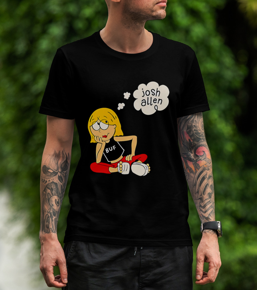 Lizzie McGuire BUF Josh Allen Dreaming Cartoon T-Shirt