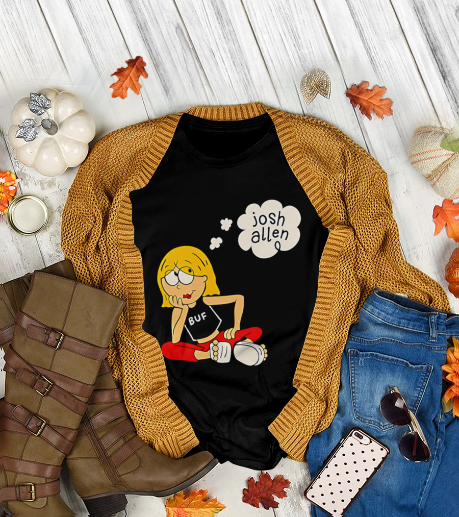 Lizzie McGuire BUF Josh Allen Dreaming Cartoon T-Shirt