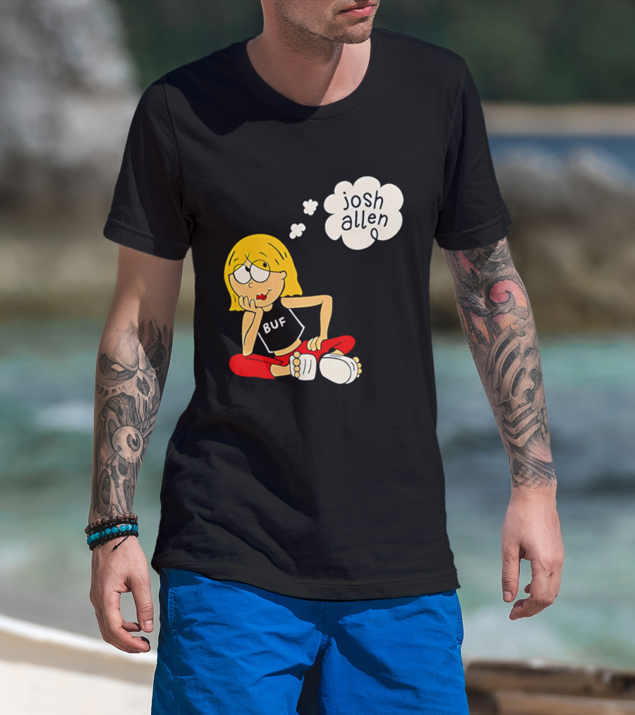 Lizzie McGuire BUF Josh Allen Dreaming Cartoon T-Shirt