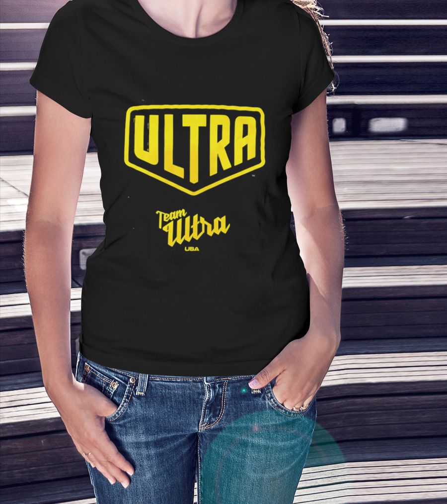 Team Ultra USA Yellow Black Shield Crest Ultra USA T-Shirt