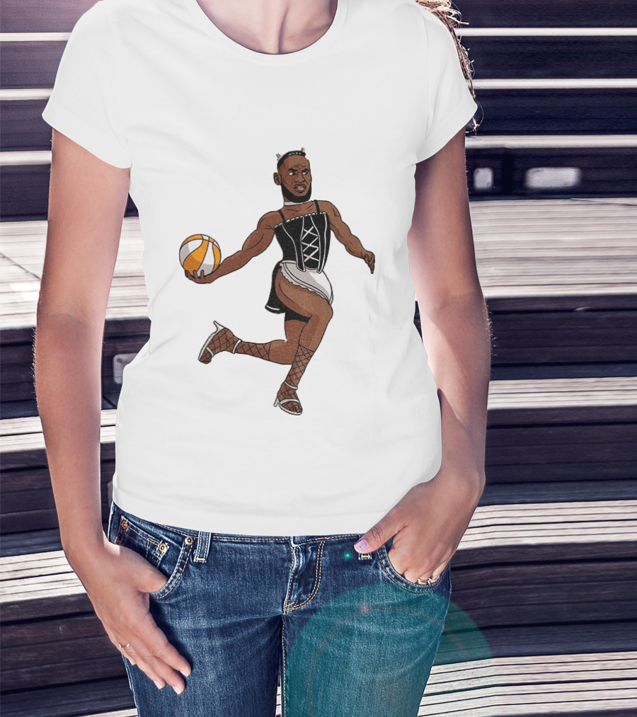 LeBron James Maid Outfit Basketball Crossover WNBA Fantasy T-Shirt