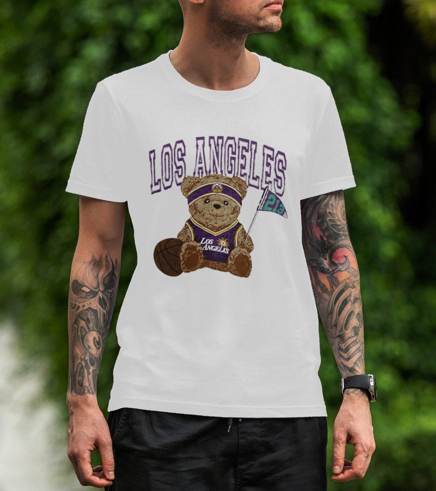 Los Angeles Basketball Bear 213 Team Spirit T-Shirt