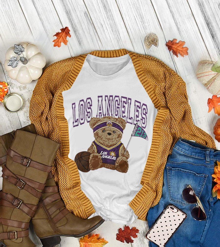 Los Angeles Basketball Bear 213 Team Spirit T-Shirt
