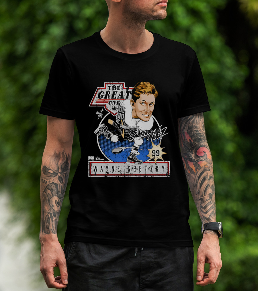 Wayne Gretzky The Great One Los Angeles Kings Caricature Bruce Stark Collection 99 T-Shirt