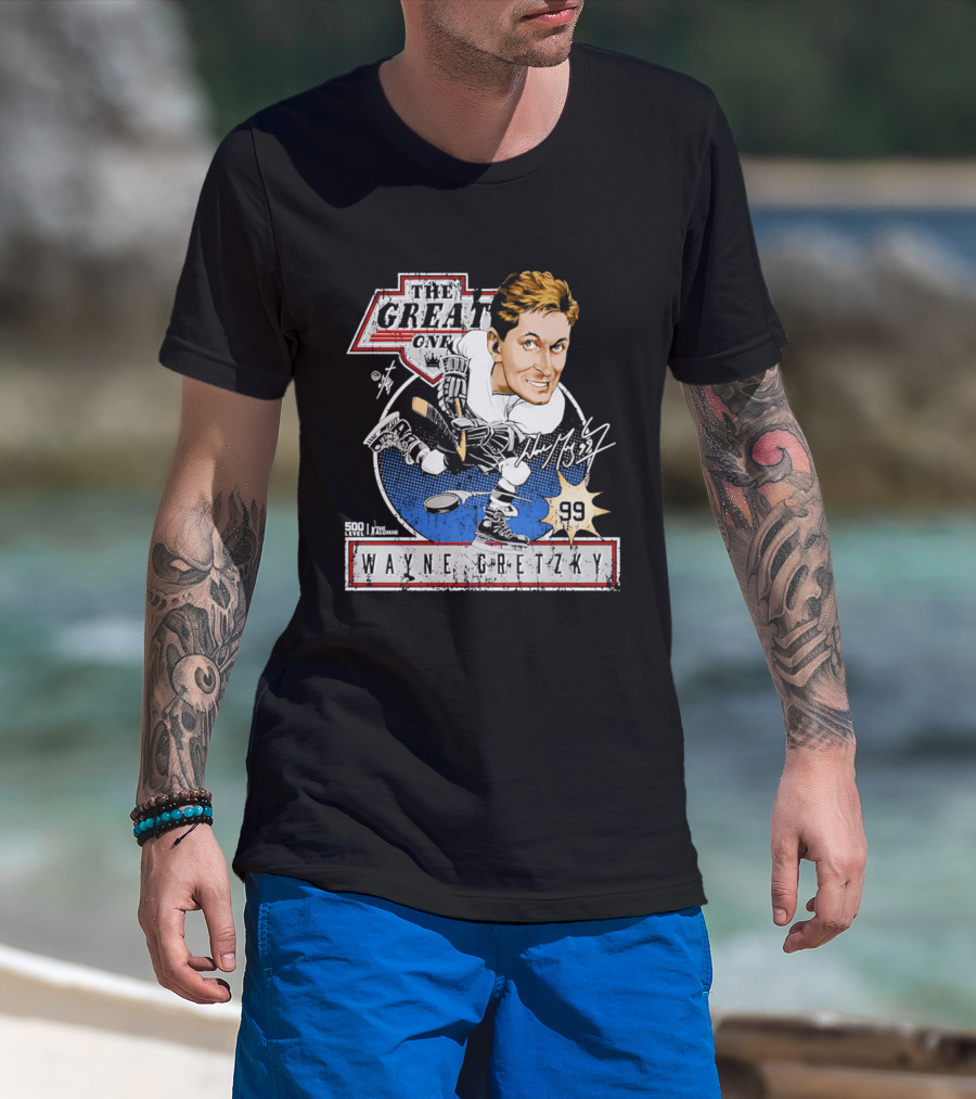 Wayne Gretzky The Great One Los Angeles Kings Caricature Bruce Stark Collection 99 T-Shirt