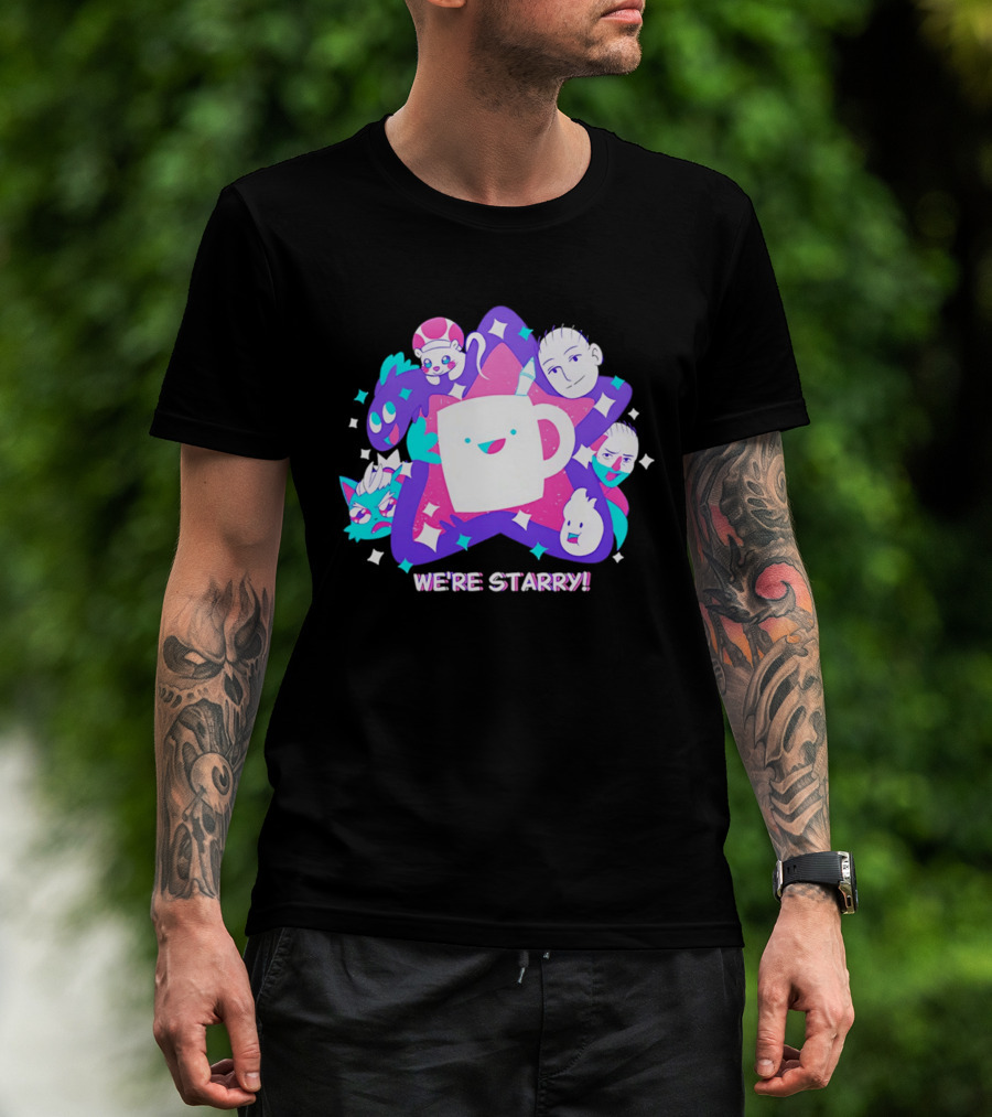 We're Starry Colorful Cartoon Characters And Happy T-Shirt