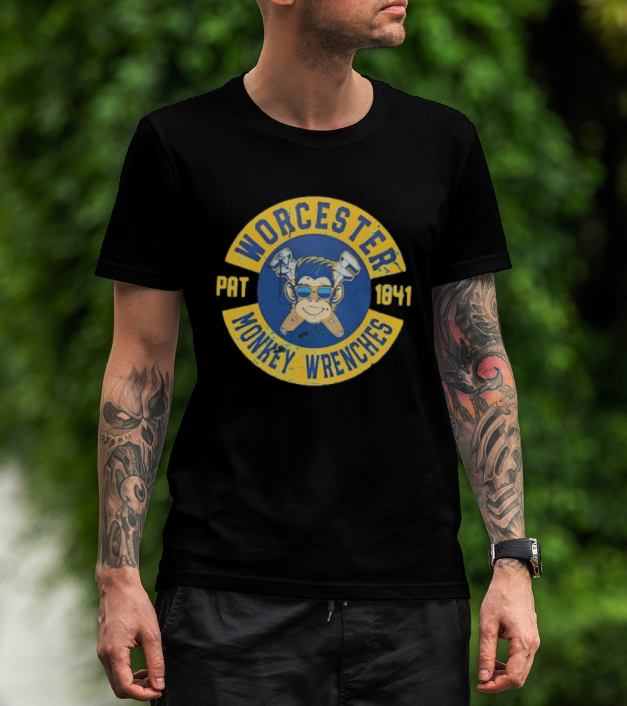 Worcester Pat 1841 Monkey Wrenches Monkey T-Shirt