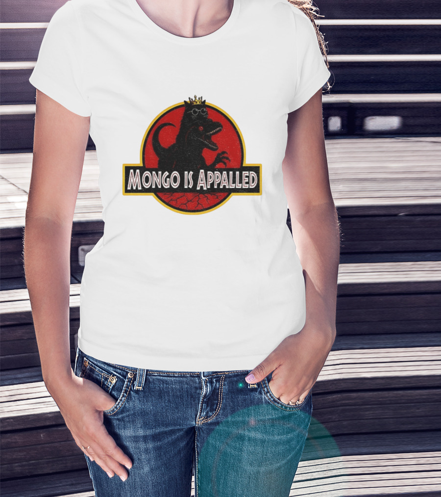 Mongo Is Appalled Dinosaur Crown Sunglasses Red Circle T-Shirt