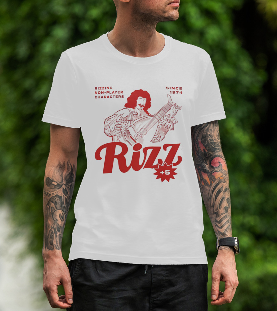 Rizzing Non Player Characters Since 1974 Rizz +5 Bard T-Shirt