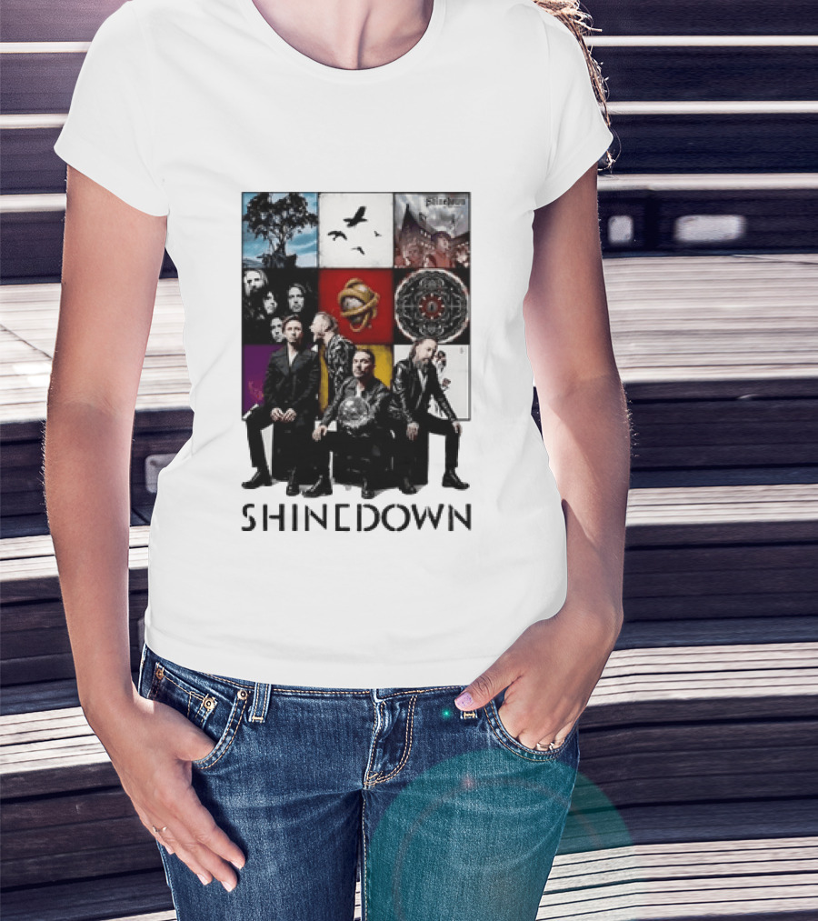 Shinedown Us And Them Album Cover Band Members Collage T-Shirt