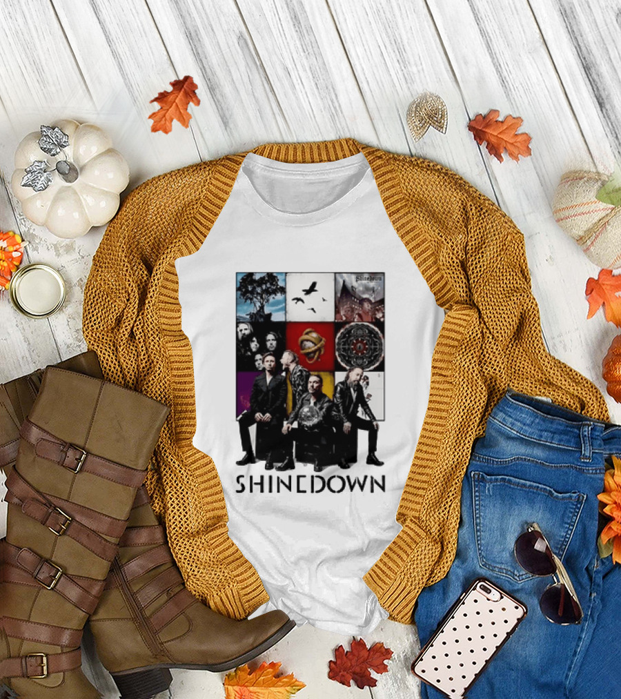 Shinedown Us And Them Album Cover Band Members Collage T-Shirt
