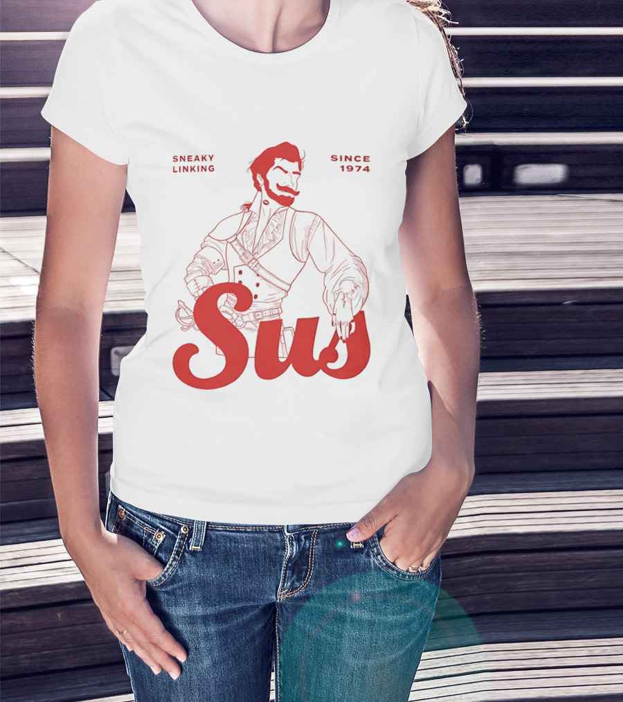 Sneaky Linking Since 1974 Sus Man Red Western T-Shirt