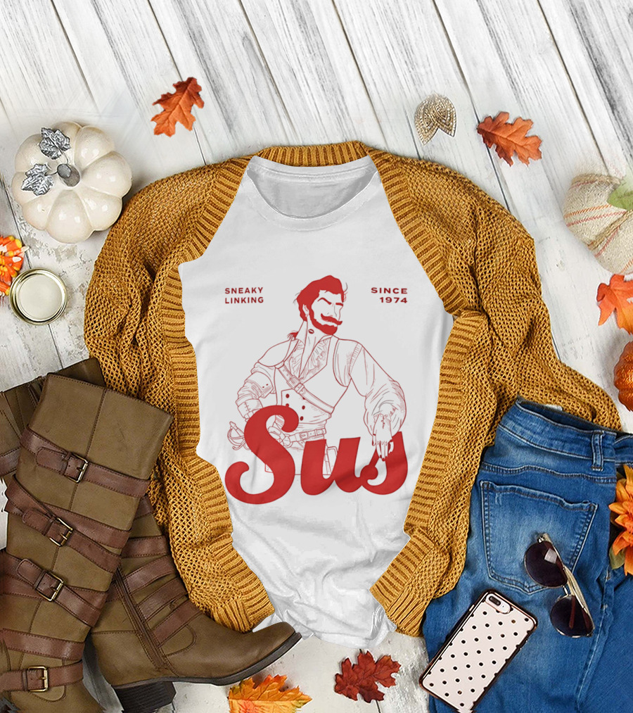 Sneaky Linking Since 1974 Sus Man Red Western T-Shirt