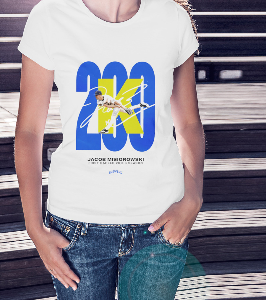 Jacob Misiorowski First Career 200 K Season Brewers 200K T-Shirt