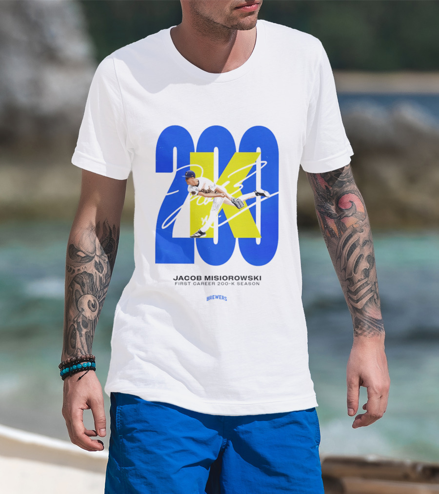 Jacob Misiorowski First Career 200 K Season Brewers 200K T-Shirt