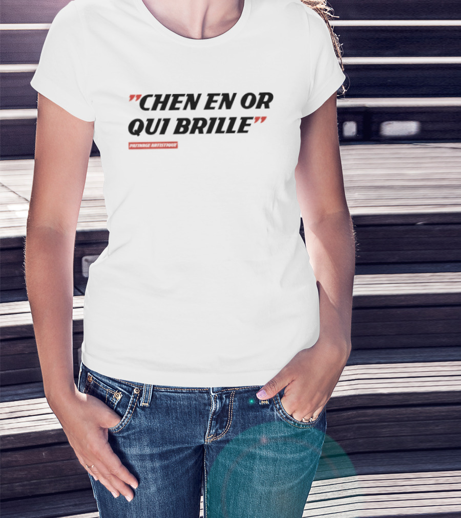 Chen En Or Qui Brille Patinage Artistique Quotes T-Shirt
