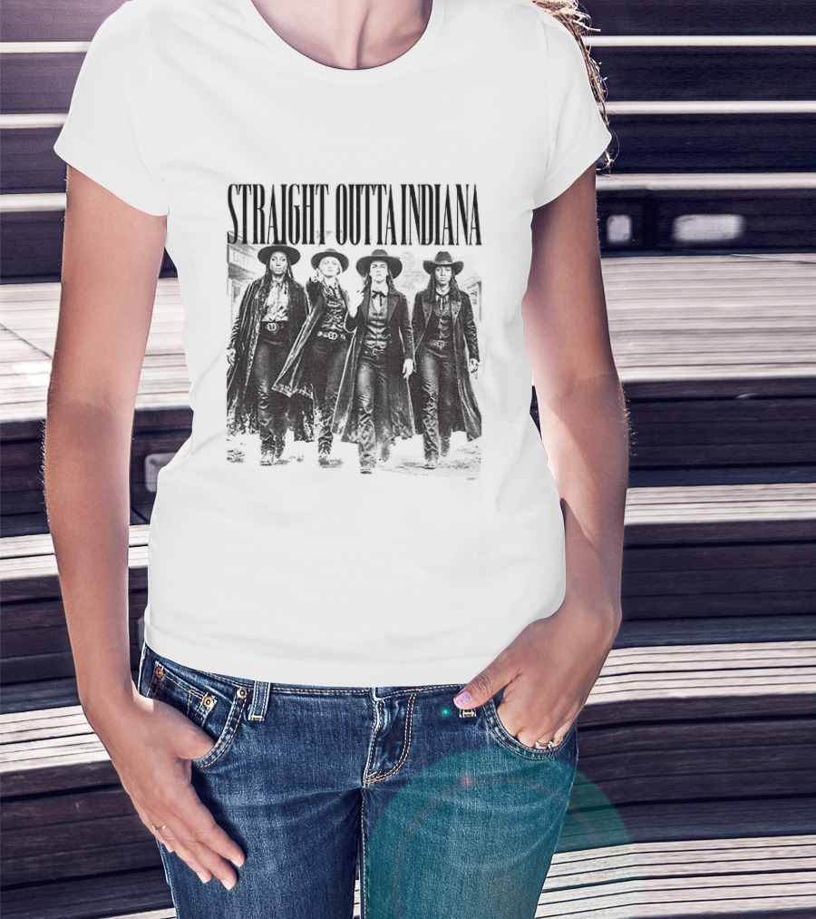Straight Outta Indiana Cunningham Caitlin Clark Feverstone T-Shirt