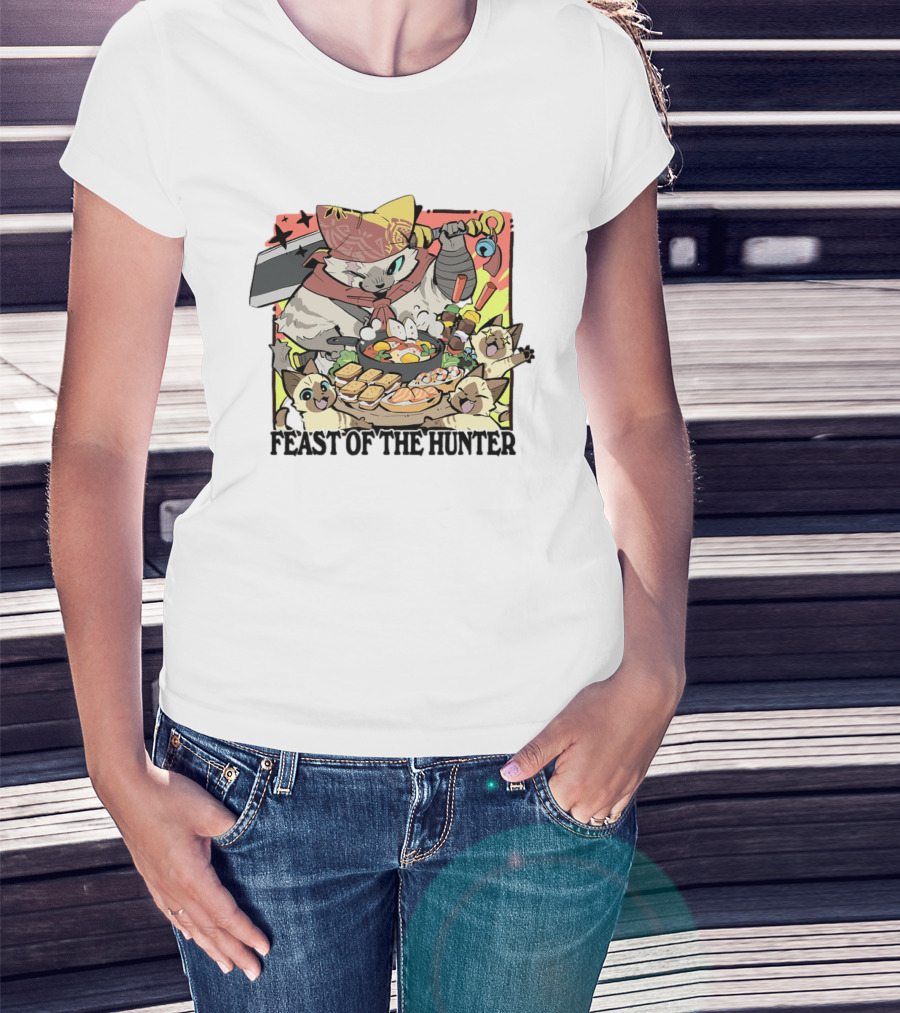 Feast Of The Hunter Cats Cooking Sushi And Food Celebration T-Shirt