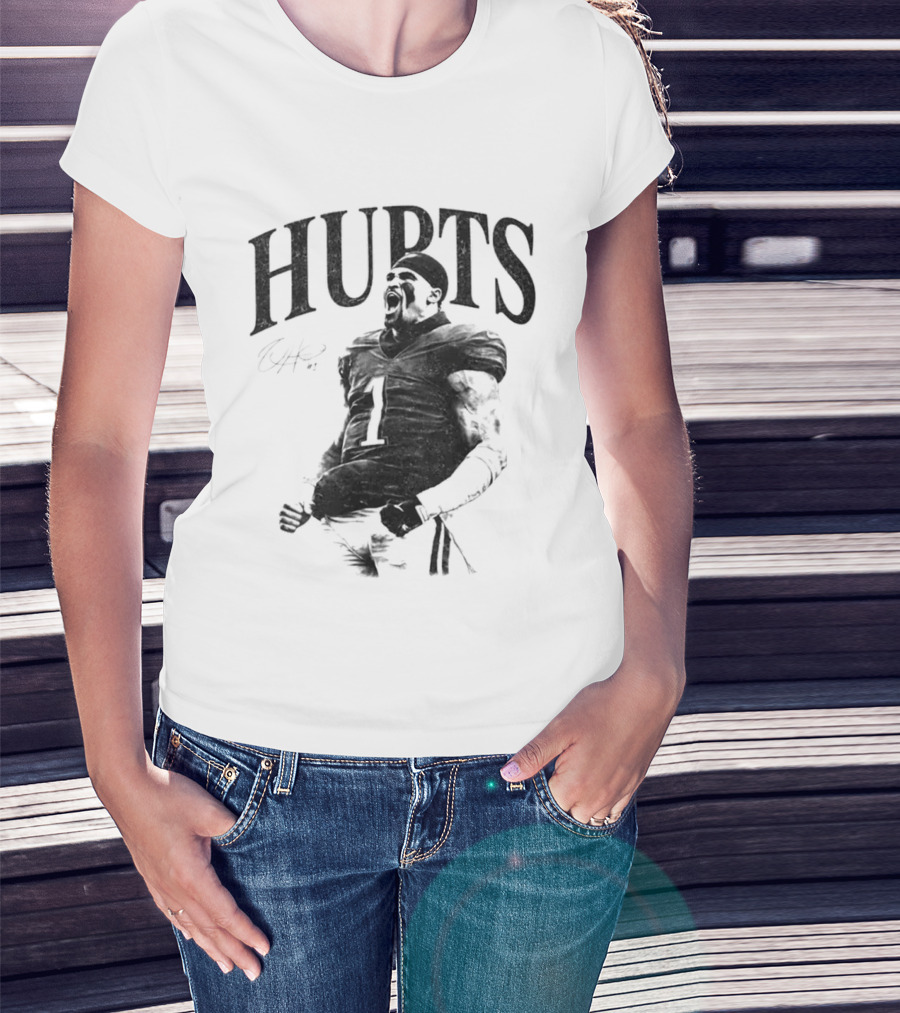 Jalen Hurts Philadelphia Eagles Number One Signature Football Player T-Shirt