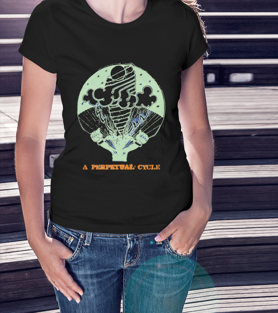 A Perpetual Cycle Tornado 4545 Hands Clouds Stars T-Shirt