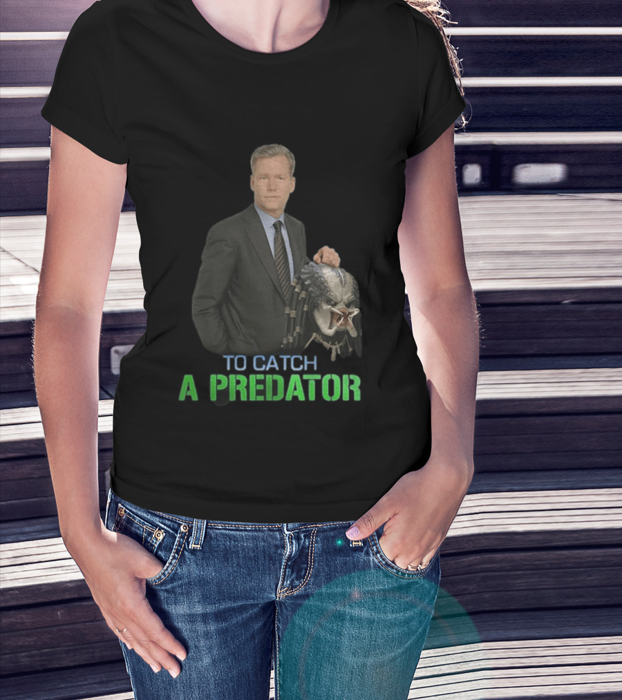 To Catch A Predator Chris Hansen Meme With Predator Mask T-Shirt
