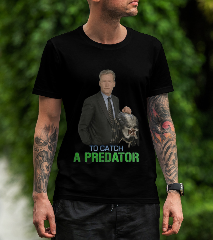 To Catch A Predator Chris Hansen Meme With Predator Mask T-Shirt