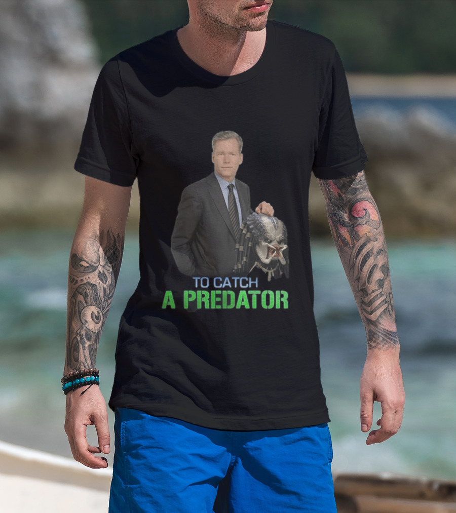 To Catch A Predator Chris Hansen Meme With Predator Mask T-Shirt