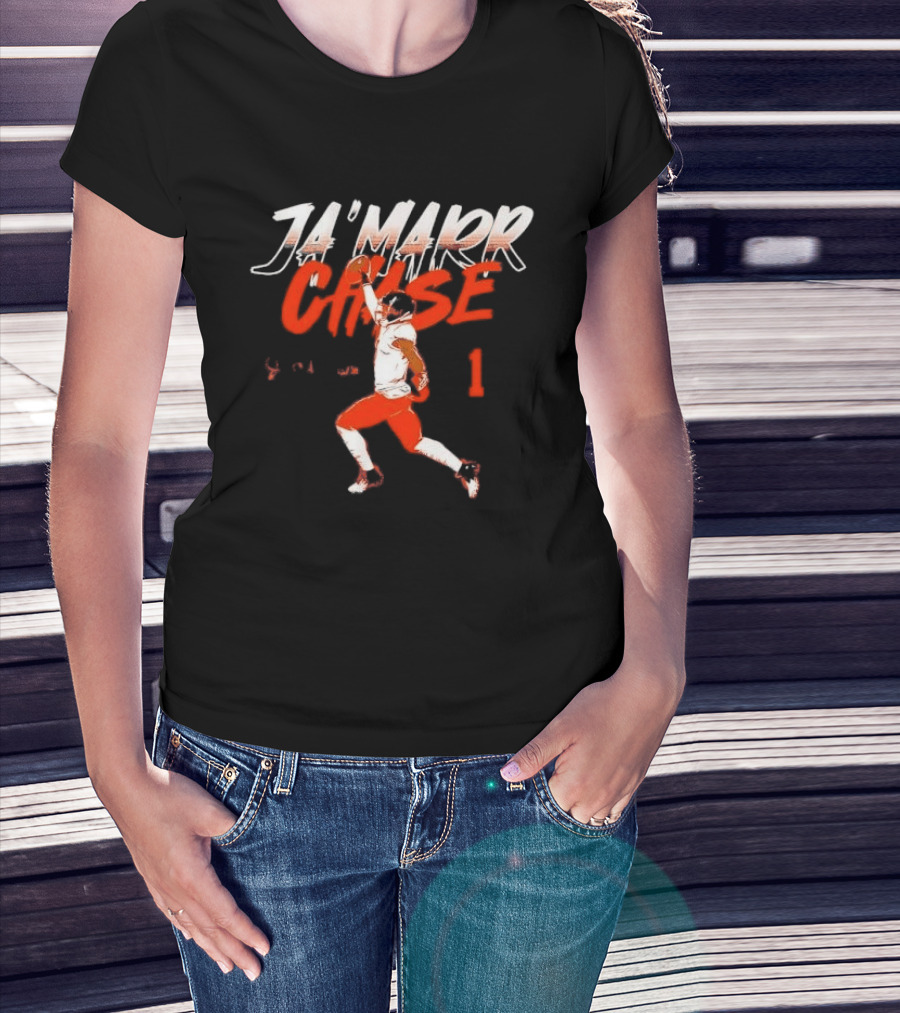 Cincinnati Bengals Ja'Marr Chase One Handed Catch 1 Receiver T-Shirt
