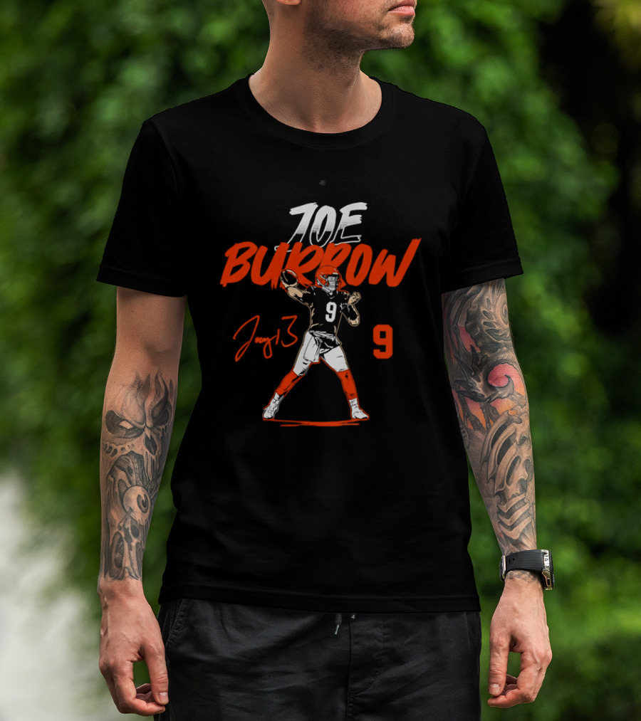 Cincinnati Bengals Joe Burrow Joey B 9 Quarterback Football T-Shirt