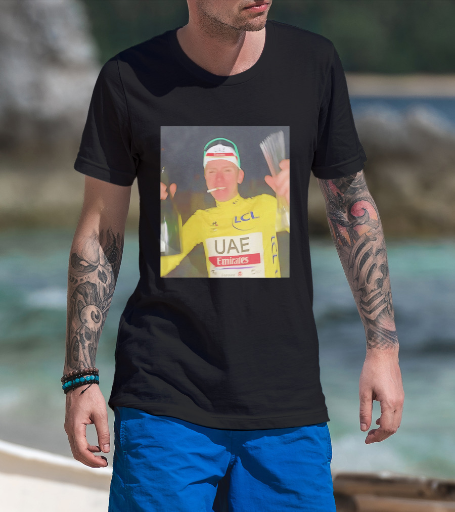 UAE Emirates LCL Tour De France Winner Celebrating T-Shirt