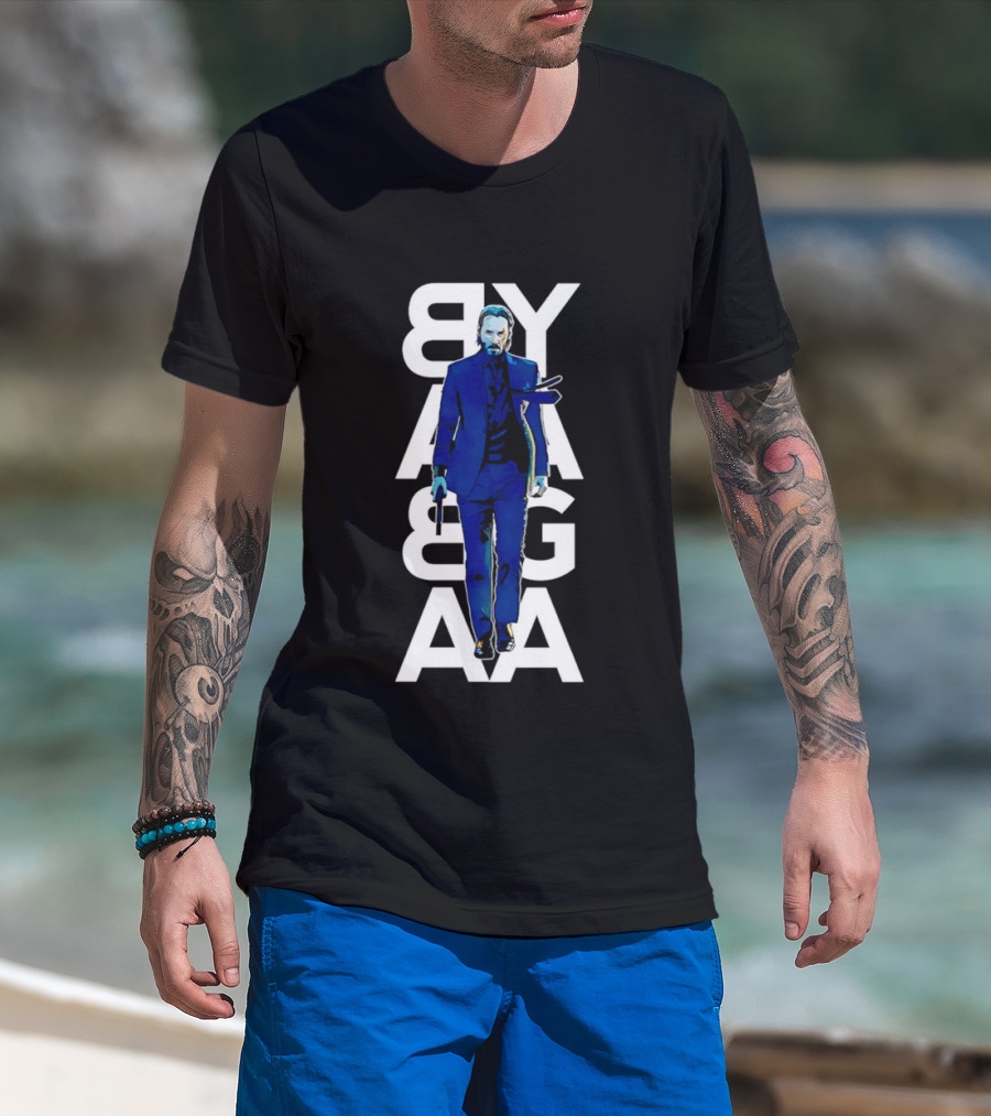 John Wick Baba Yaga Blue Suit Walking Gun T-Shirt