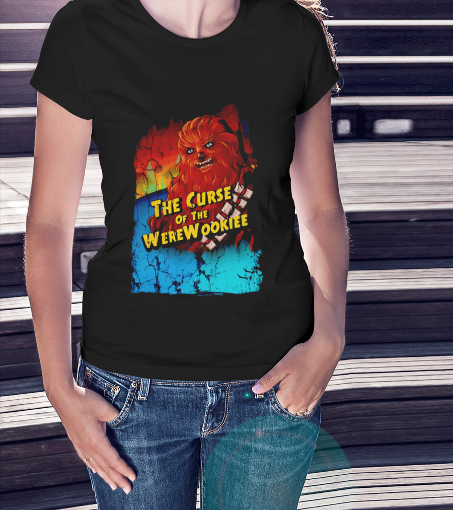 The Curse Of The WereWookiee Retro Horror Monster Mashup T-Shirt