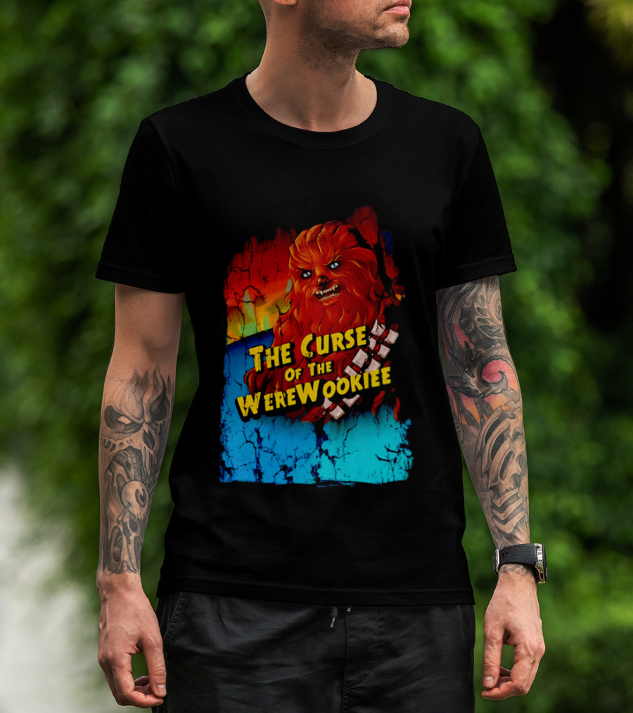 The Curse Of The WereWookiee Retro Horror Monster Mashup T-Shirt