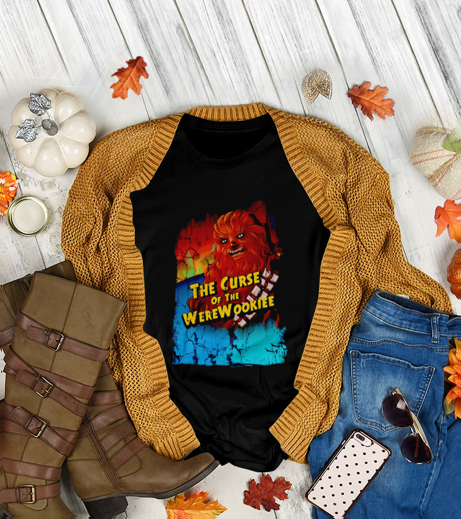 The Curse Of The WereWookiee Retro Horror Monster Mashup T-Shirt