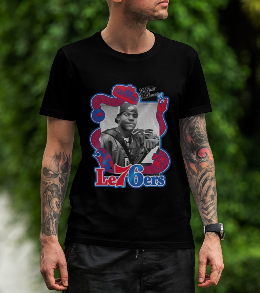 LeTrust LeProcess LeBron James Le76ers Snake Motif T-Shirt