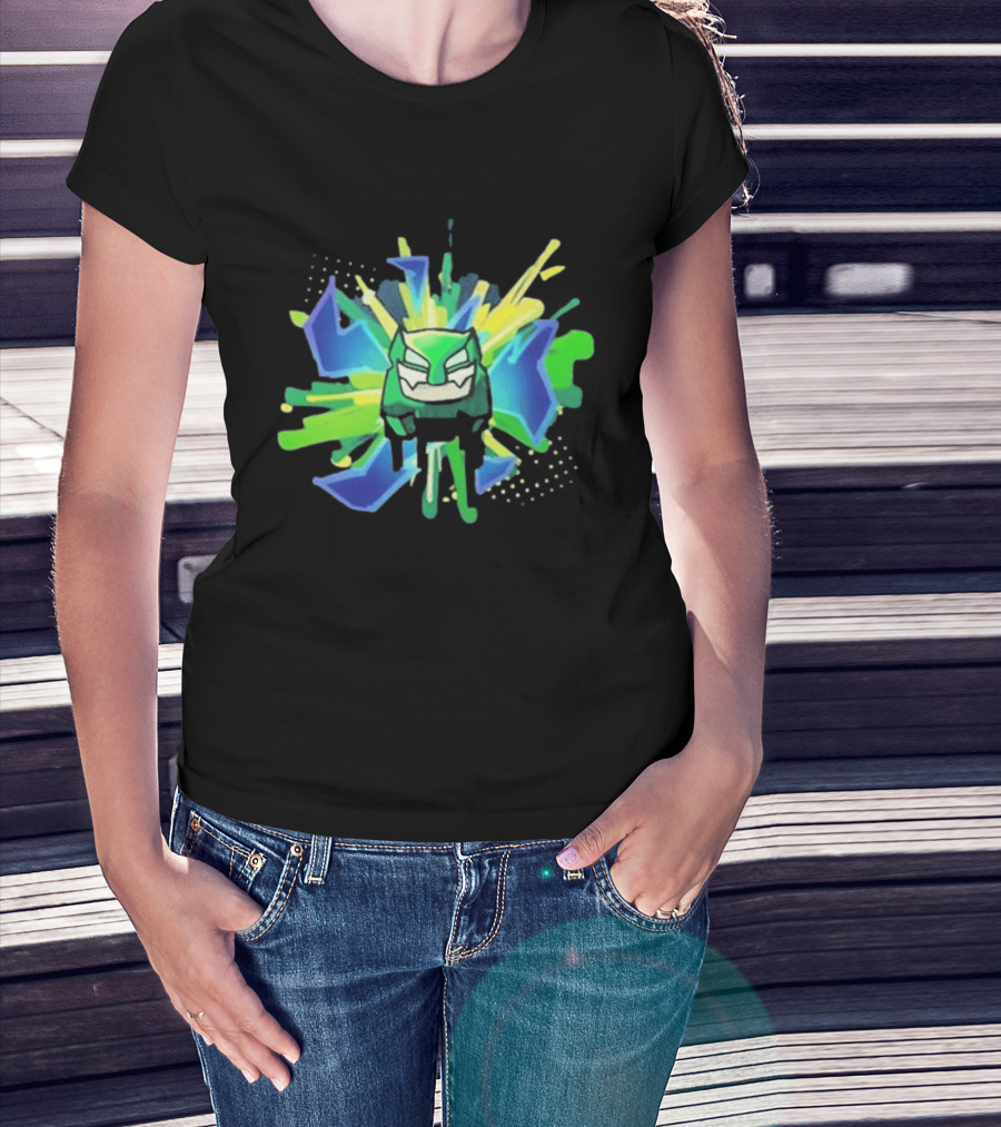 Vortrox Graffiti Green Blue Splash T-Shirt