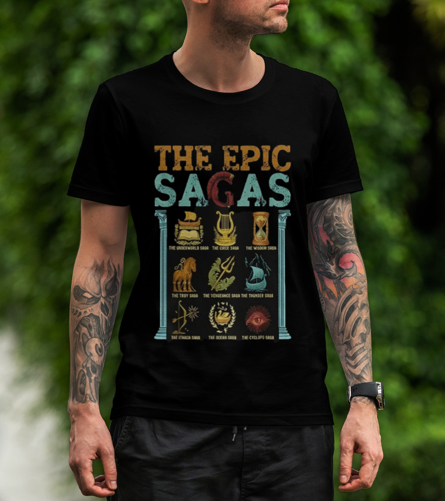 The Epic Sagas Underworld Circe Wisdom Troy Vengeance Thunder Ithaca Aegean Cyclops T-Shirt