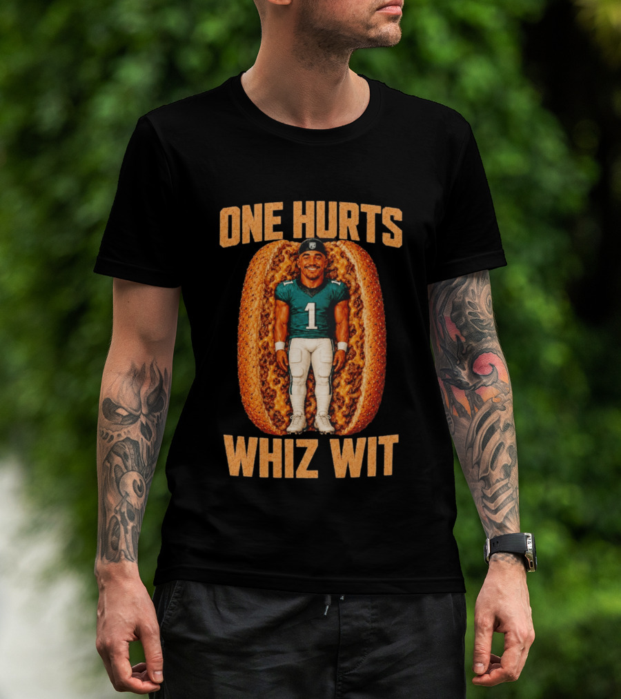 Philadelphia Eagles Jalen Hurts One Whiz Wit Cheesesteak Football Player T-Shirt