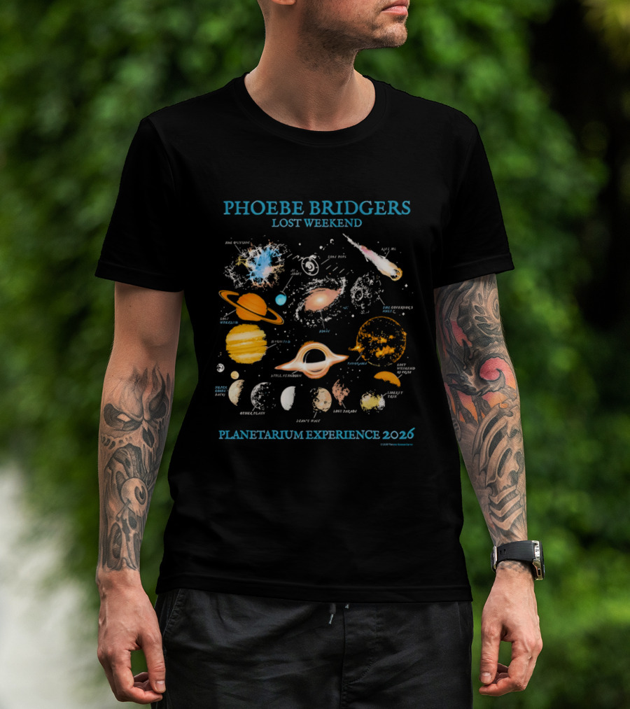 Phoebe Bridgers Lost Weekend Planetarium Experience 2026 Solar System Celestial Journey T-Shirt