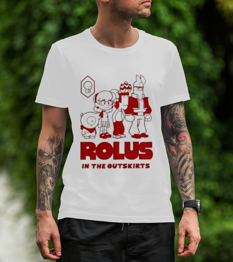ROLUS In The Outskirts Cartoon Characters Lineup T-Shirt