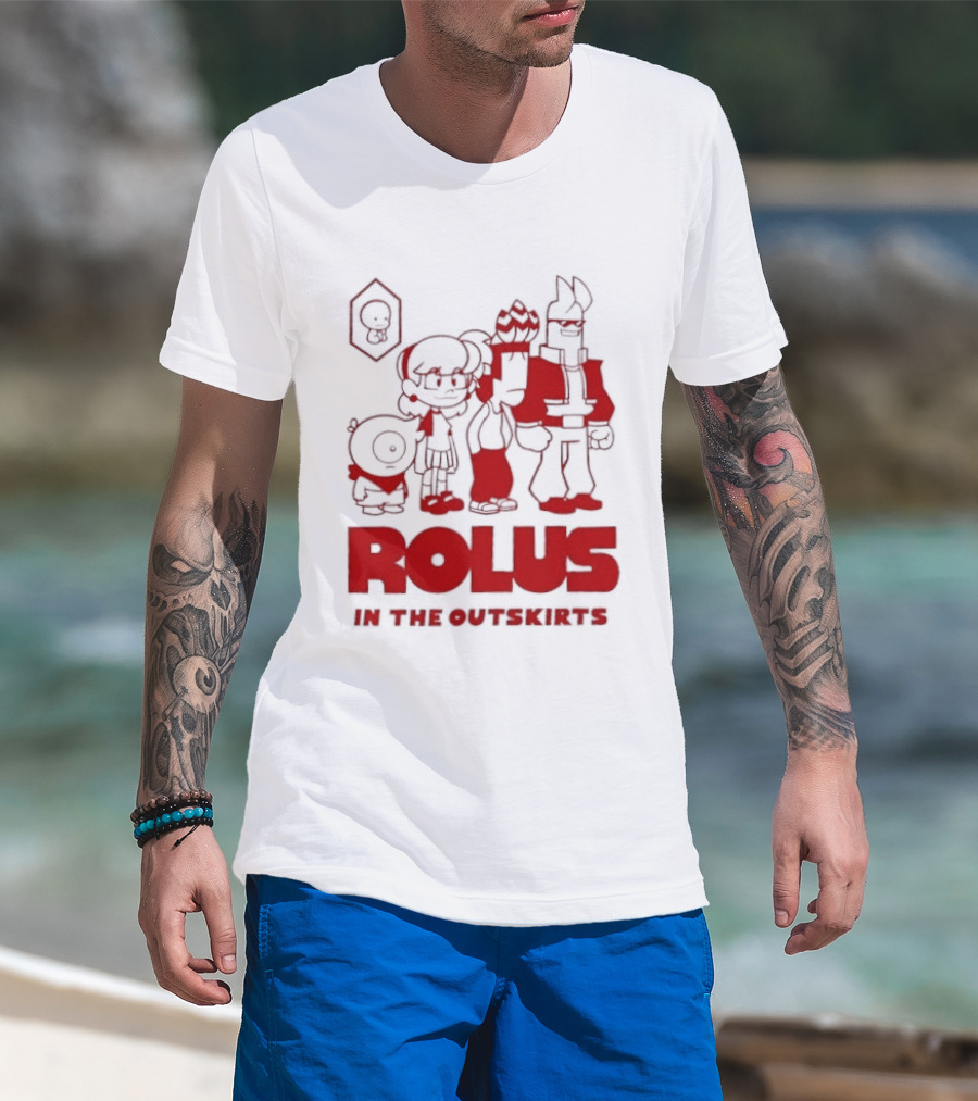 ROLUS In The Outskirts Cartoon Characters Lineup T-Shirt