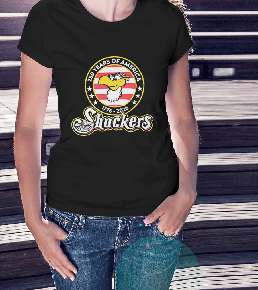 250 Years Of America 1776 2026 Shuckers With Clam And Stars T-Shirt