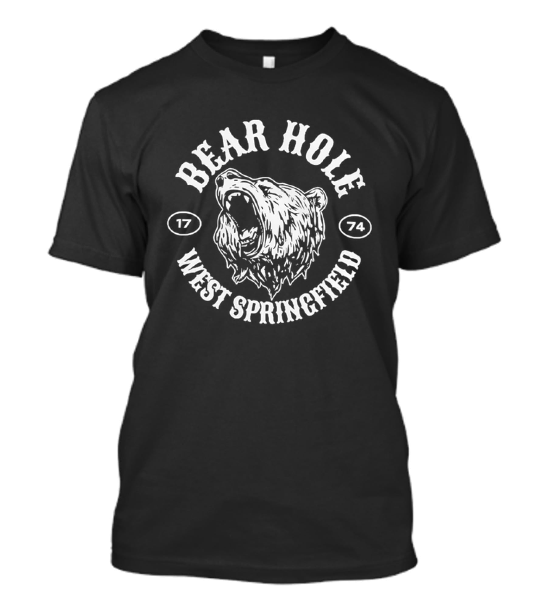 Bear Hole West Springfield 1774 Roaring Bear Head T-Shirt