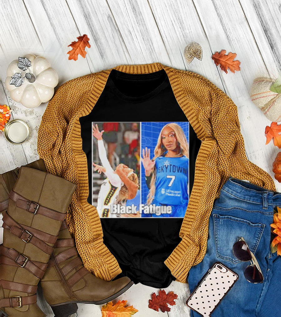 Skytown WNBA Black Fatigue Meme DiJonai Carrington Sophie Cunningham Hard Foul T-Shirt