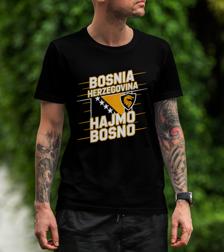 Bosnia Herzegovina Hajmo Bosno Crest And Stars T-Shirt