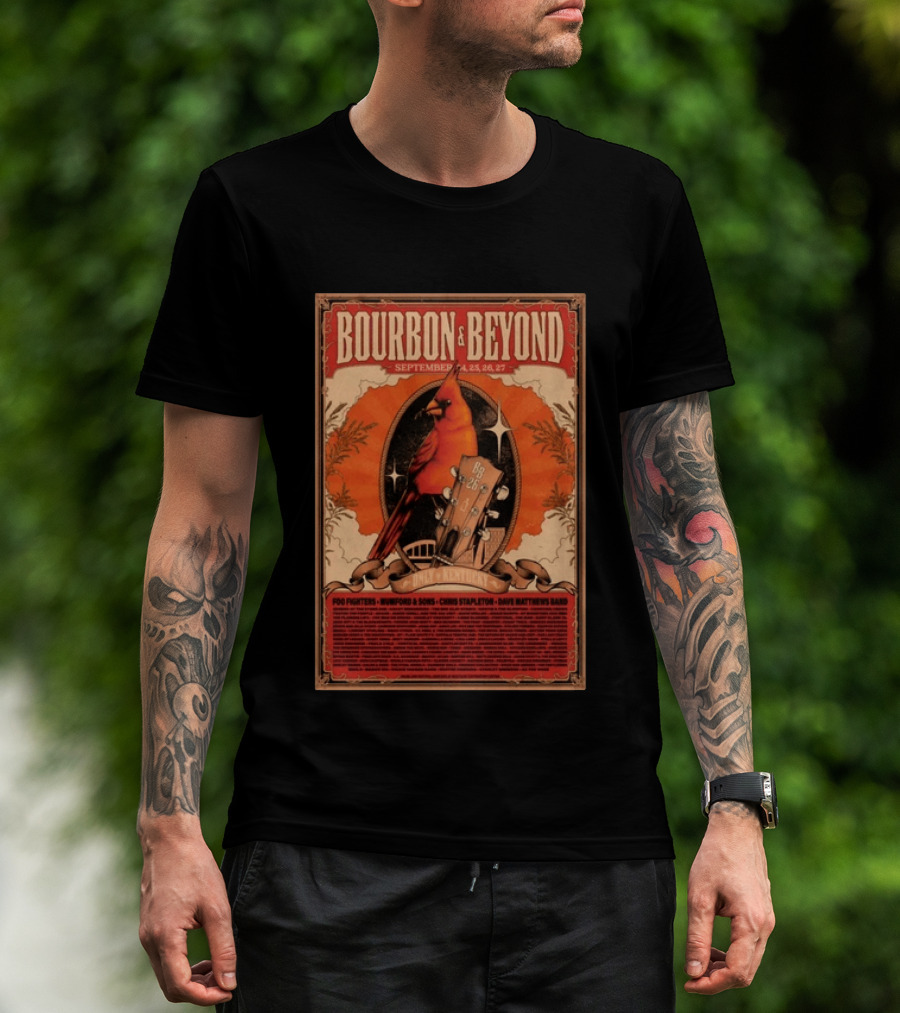 Bourbon & Beyond September 24 25 26 27 Louisville Kentucky Foo Fighters Mumford & Sons Chris Stapleton Dave Matthews Band T-Shirt