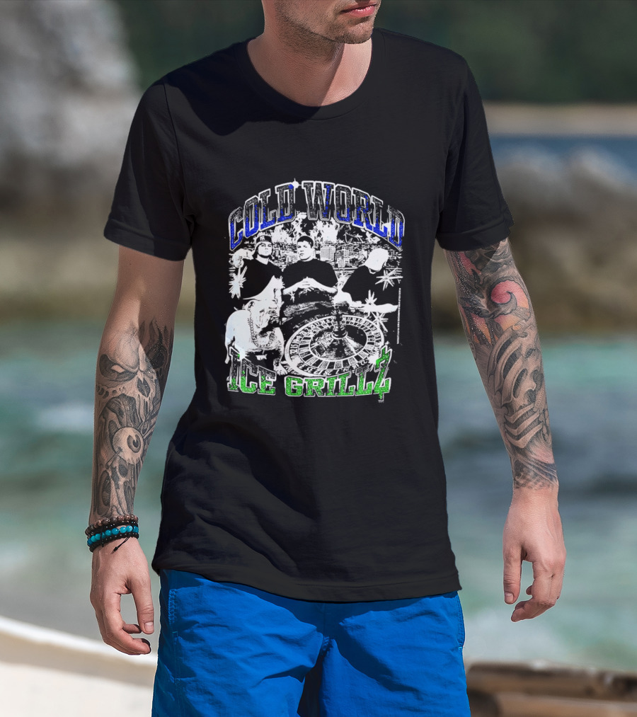 Cold World Ice Grillz Bulldog Roulette Wheel T-Shirt
