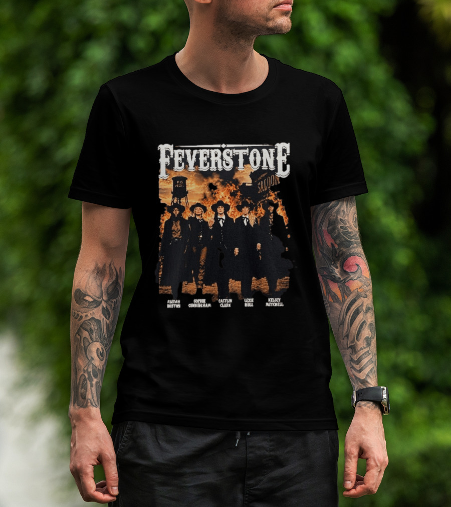 Feverstone Fever Saloon Fire Western Group T-Shirt