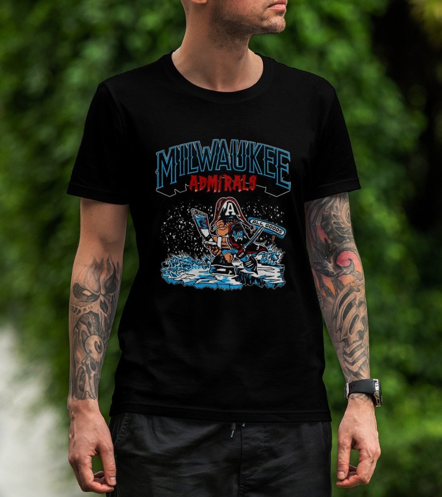 Milwaukee Admirals 2020 All Goods Hockey Ice T-Shirt